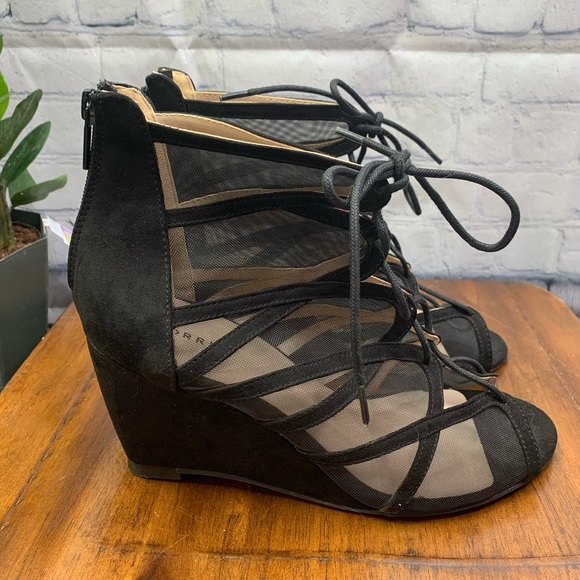 torrid Shoes - Torrid black wedge lace up heels Woman’s 10w